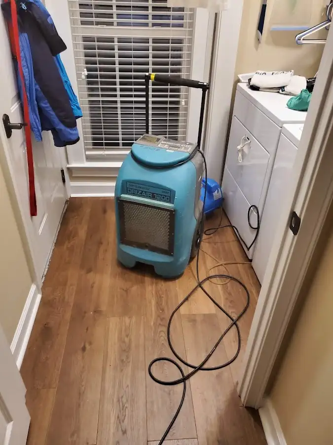 Commercial dehumidifier deployed for Flood Damage Cleanup in Wheaton