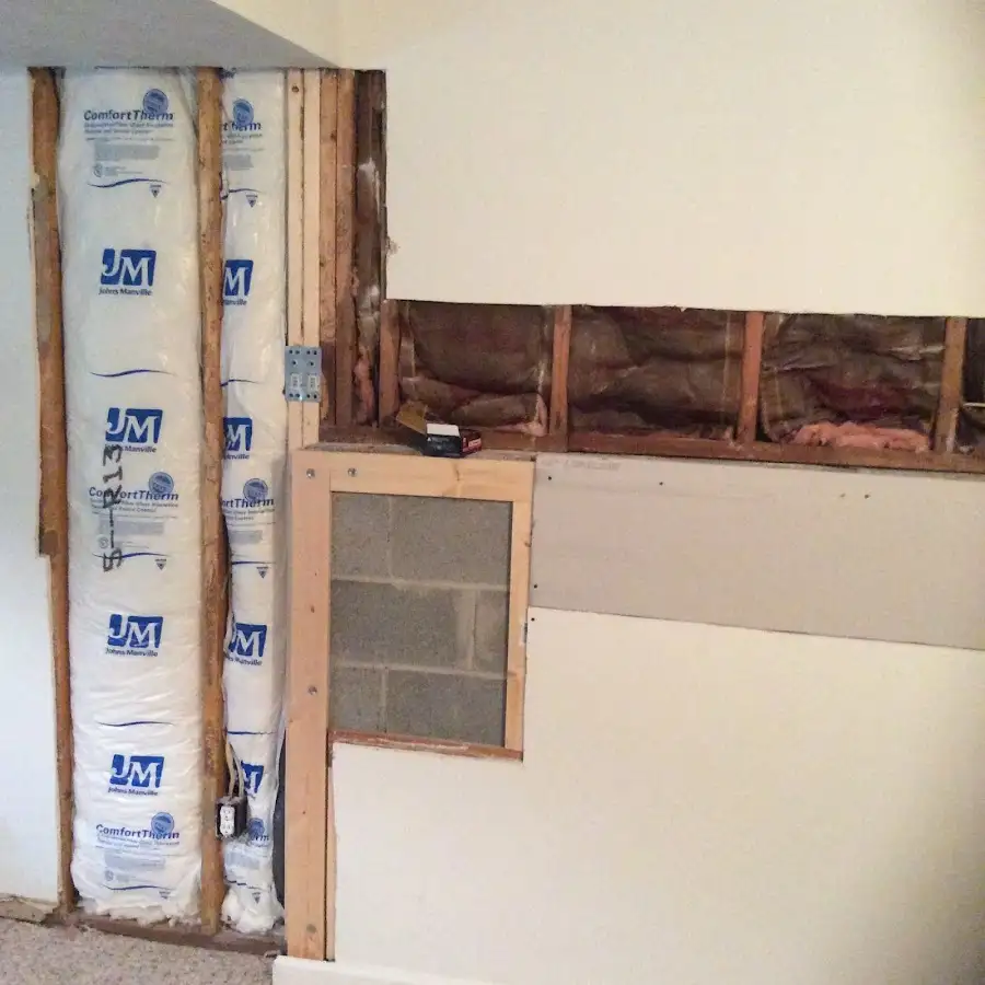Wall insulation replacement during Odor Removal & Deodorization in Wheaton